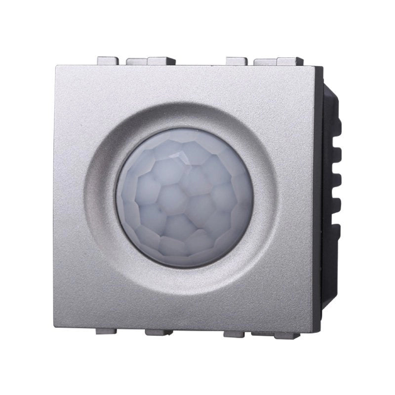Sensore Movimento PIR Timer 2P 2M Colore GRIGIO Compatibile Con Bticino Living International