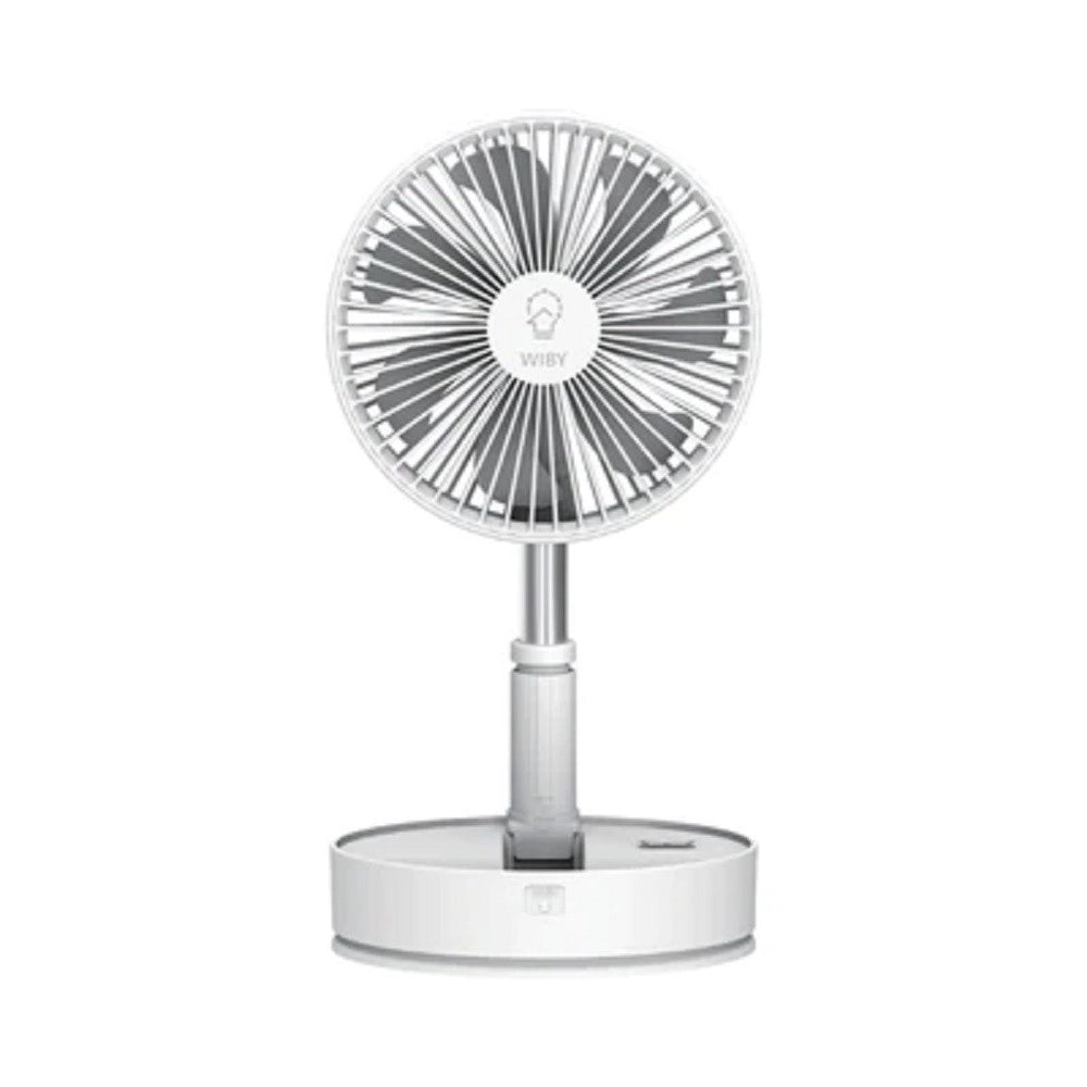 Trade Shop - Ventilatore Pieghevole Portatile Batteria Ricaricabile P11 Salvaspazio 4 Velocità -