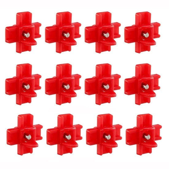 Pacchetto di 12 Spigoli orizzontali per polli - Bevande automatiche - Adatti per polli da carne - Facili da utilizzare e igienici - Ideali per