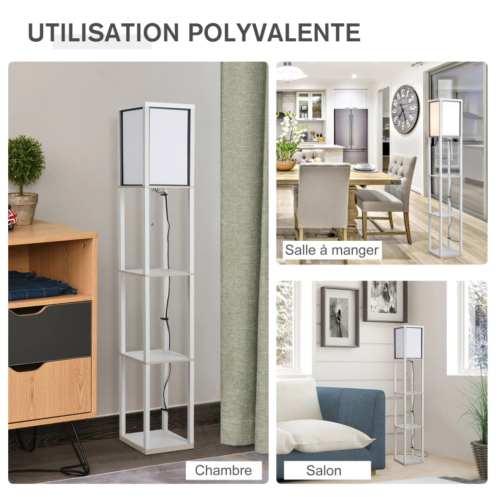 Libreria scaffale ¨C zephmum ¨C Bianco 26x26x160 cm