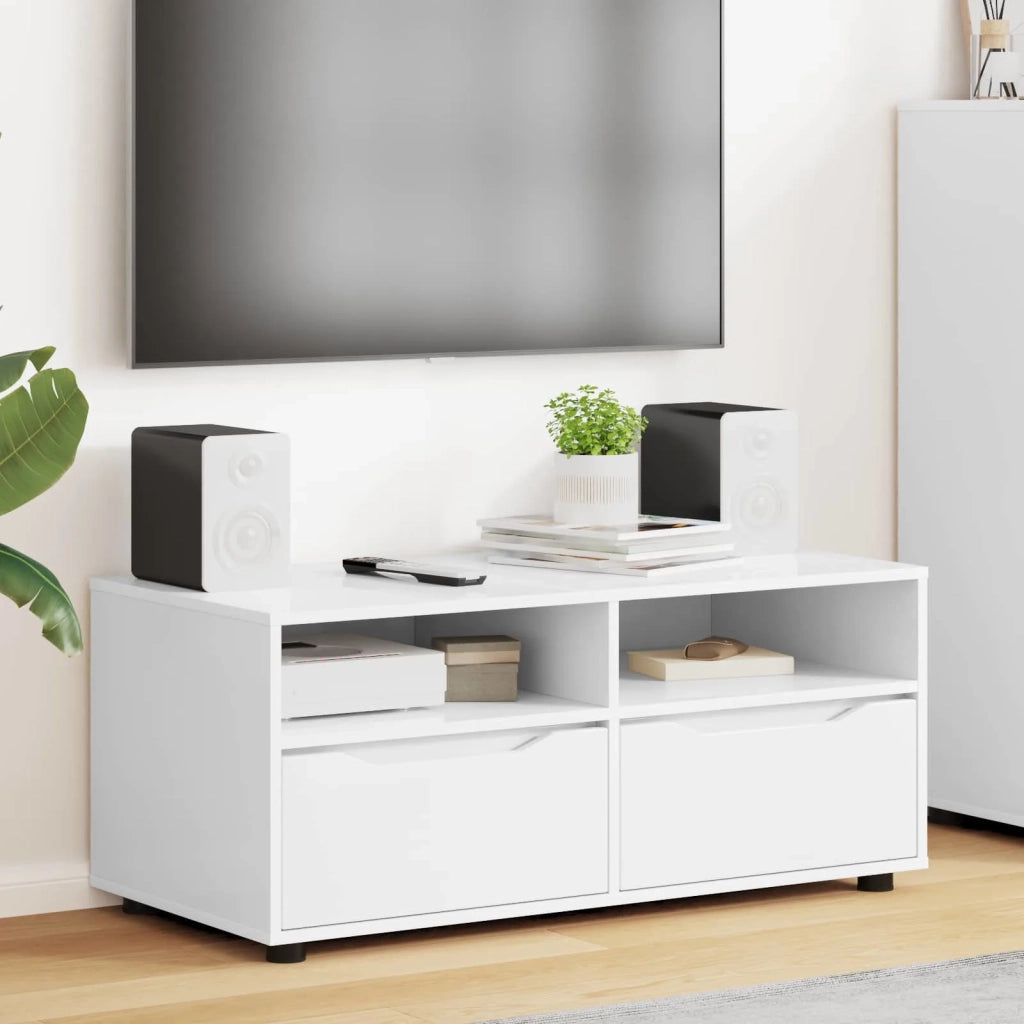 Mobile TV Bianco 100 x 48 x 43 cm Legno multistrato 888927