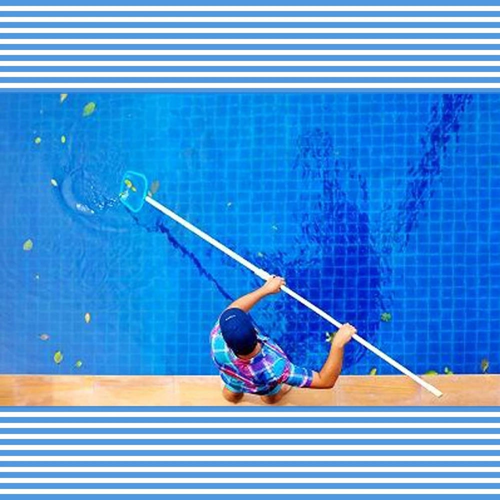 Trade Shop - Retino Per Pulizia Foglie Sporco Dalla Piscina Telaio A Rete Resistente 32x31cm 016138 -
