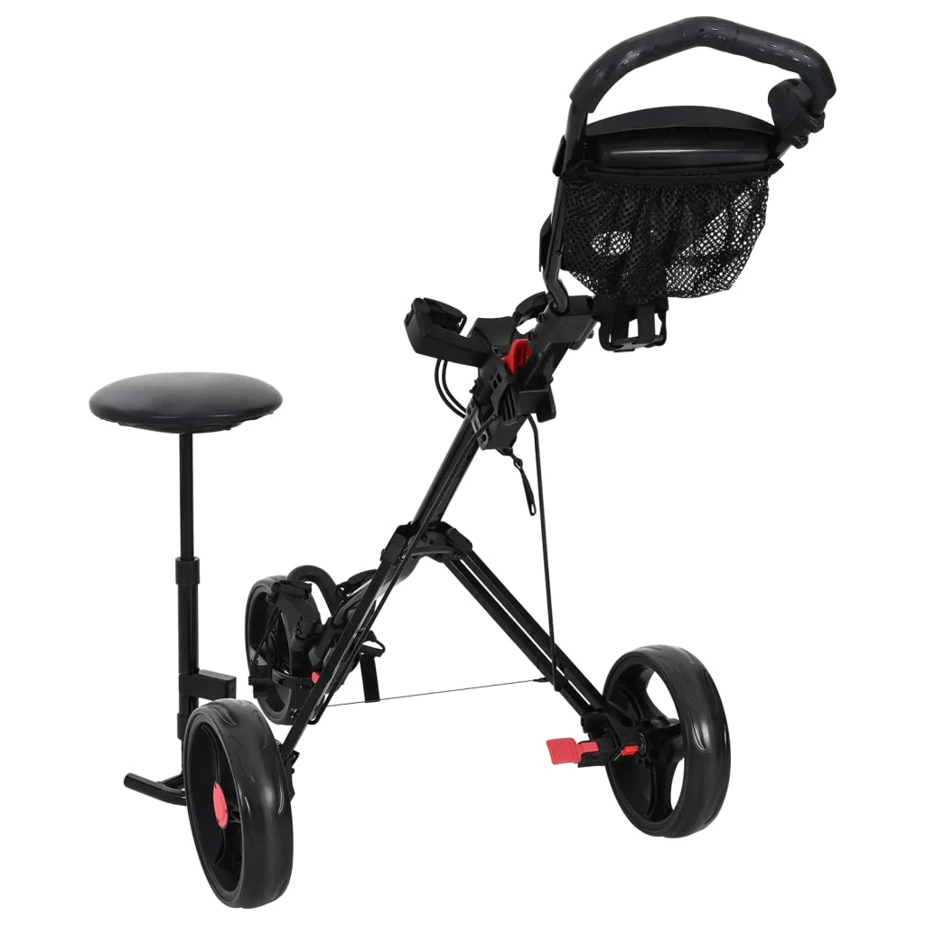 Carrello da golf con sedile Nero 95 x 69 x 114 cm Ferro 42033588