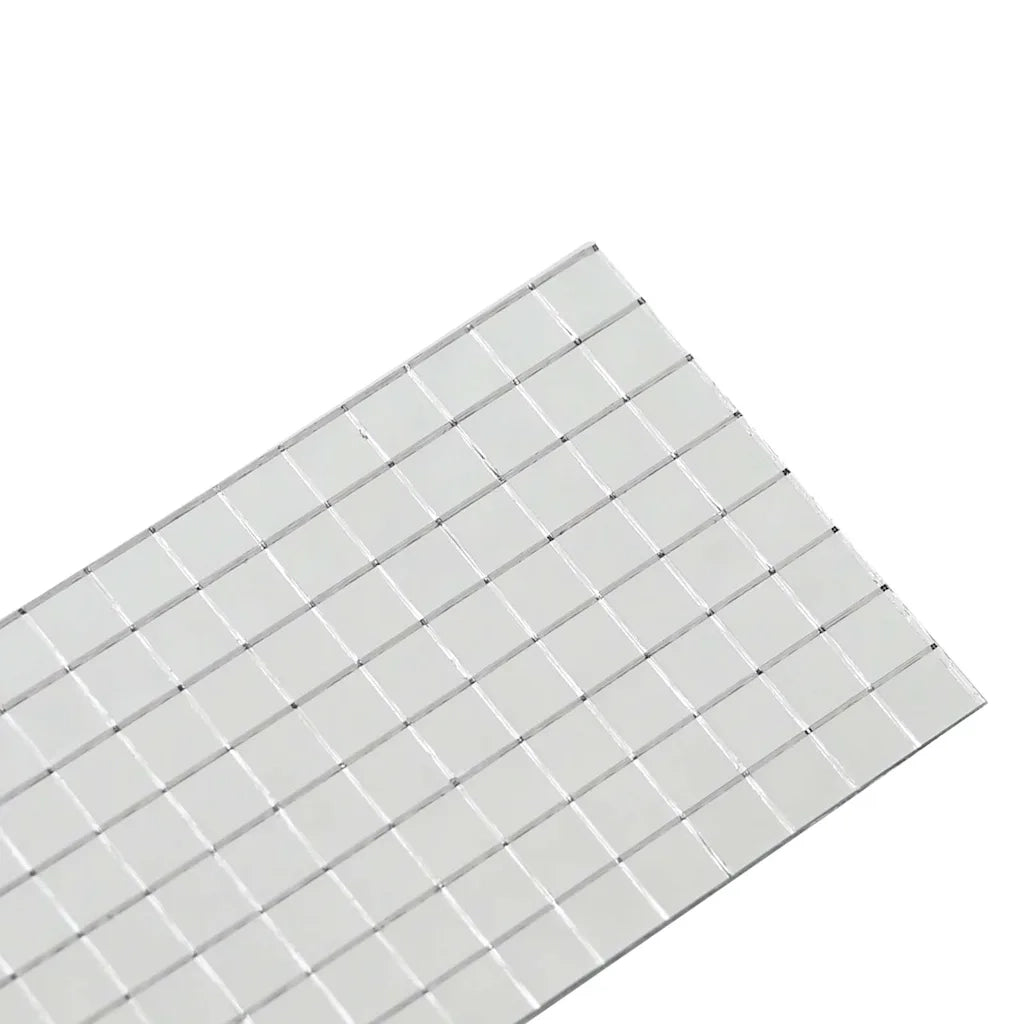 Piastrella a Mosaico con Specchio 3 pz Argento 100 x 4 cm CFW7957416