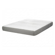 Materasso EU Medio 140 x 200 cm Bianco Grigio Schiuma Imbottitura Poliestere Sfoderabile