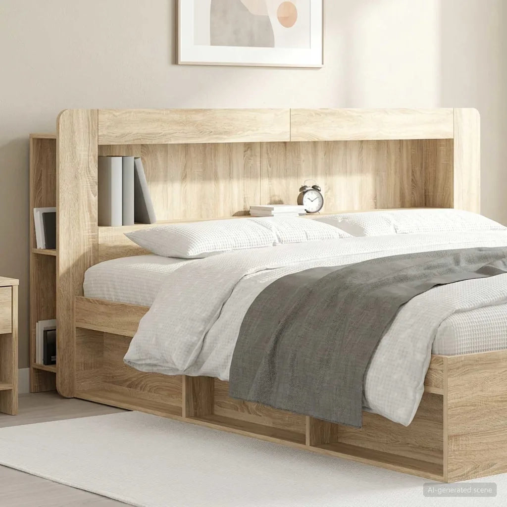 Testata del letto Rovere Sonoma Legno ingegnerizzato