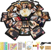 Scatola di sorpresa DIY Box di esplosione Fotoverrassing - Festa di compleanno San Valentino Natale Nero
