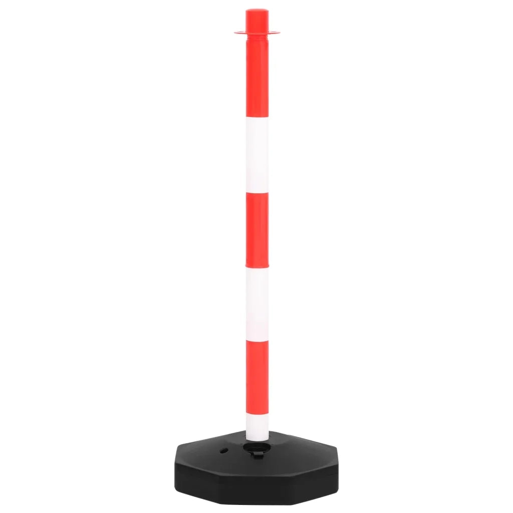 Set di Pali Stradali con Catena in Plastica di 10 m 150954
