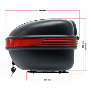 Bauletto posteriore per scooter e moto 31 litri nero opaco 46x39,5x28,5 cm Top case rigido