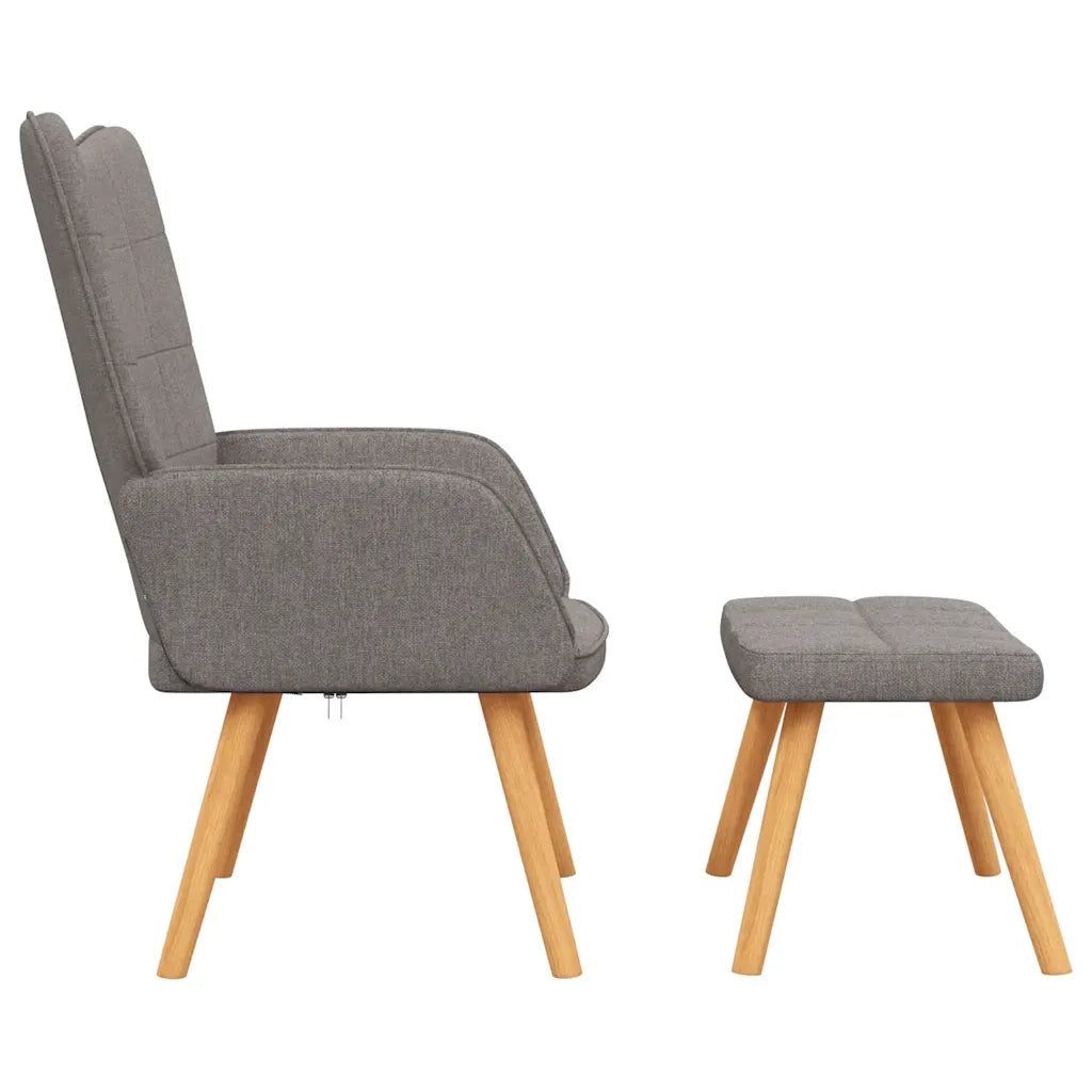 Poltrona Relax con Poggiapiedi Tortora in Tessuto cod mxl 8800