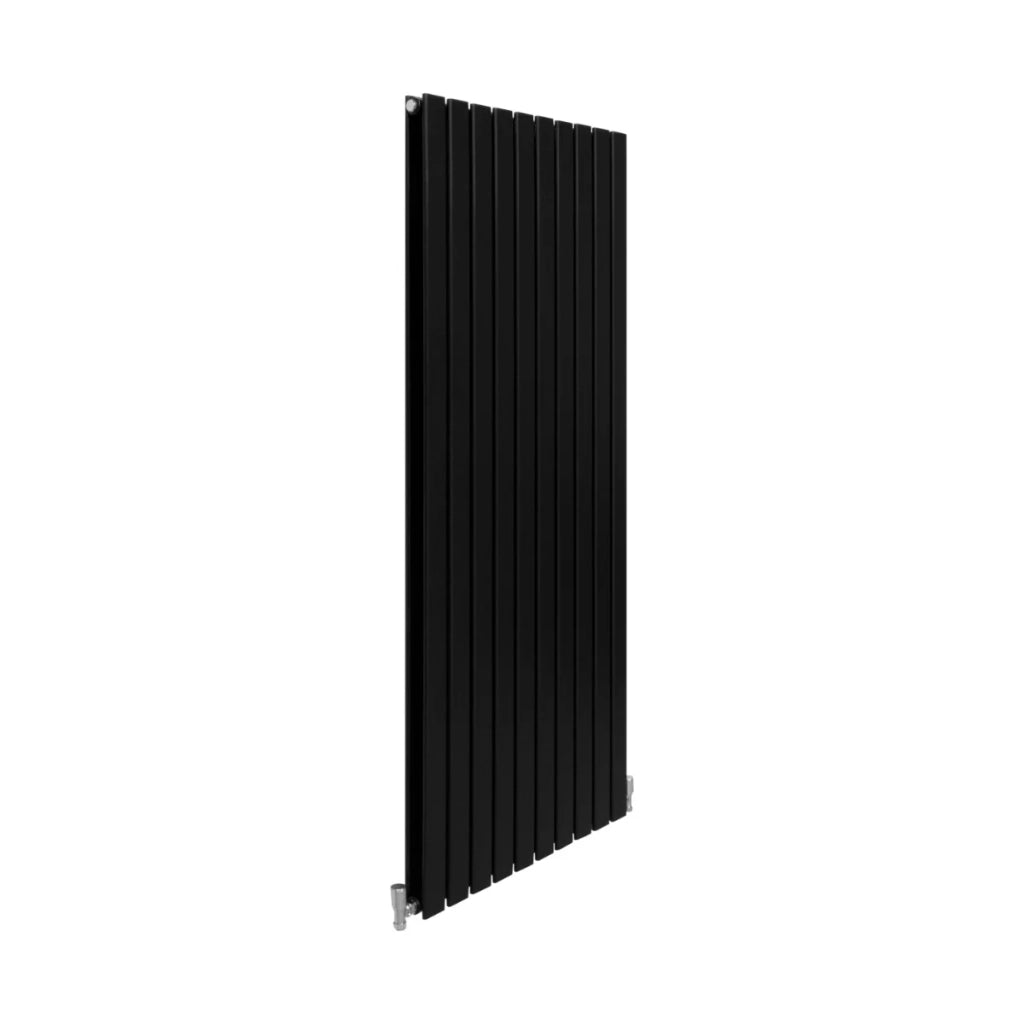 Radiatore Termosifone Termoarredo Design Piatto Pannello Elementi Nero Opaco