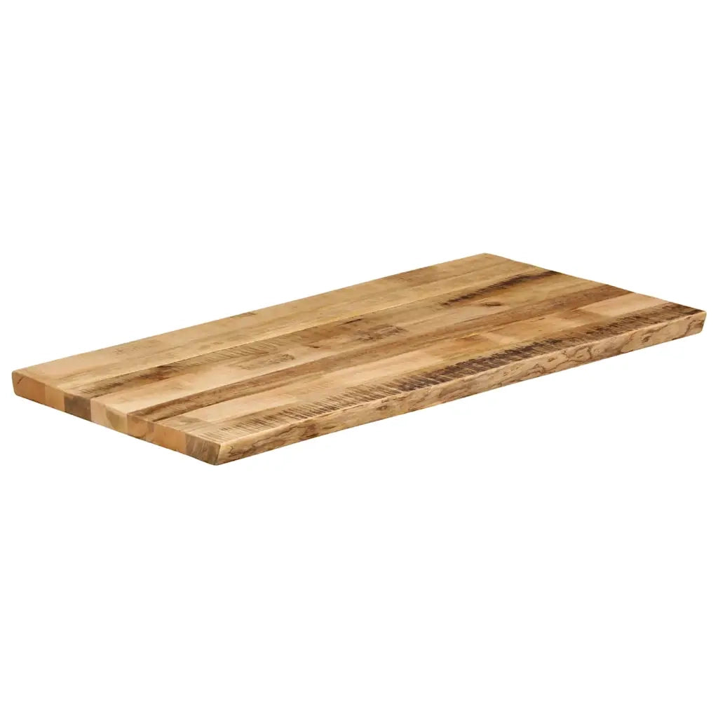 Piano Tavolo Bordi Vivi 100x60x3,8 cm Legno di Mango Grezzo 370694