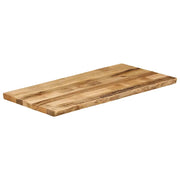Piano Tavolo Bordi Vivi 100x60x3,8 cm Legno di Mango Grezzo 370694