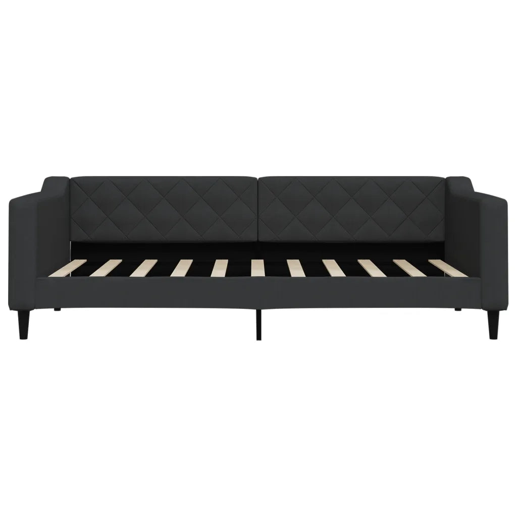 Divano Letto Estraibile con Cassetti-Sofa Letto-Daybed Nero 90x190 cm in Tessuto 830104