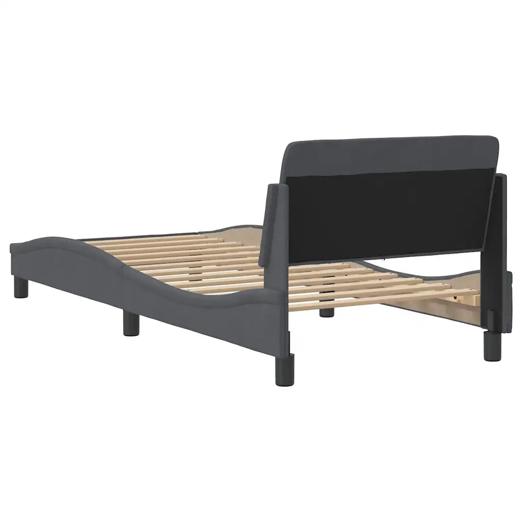 Struttura letto Dover Grigio Scuro 90x190 cm in Velluto 373321