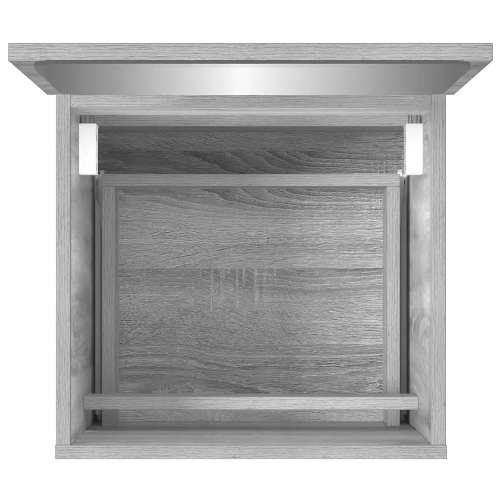 Mobile da Bagno con Specchio Grigio Sonoma in Legno Multistrato cod mxl 23768