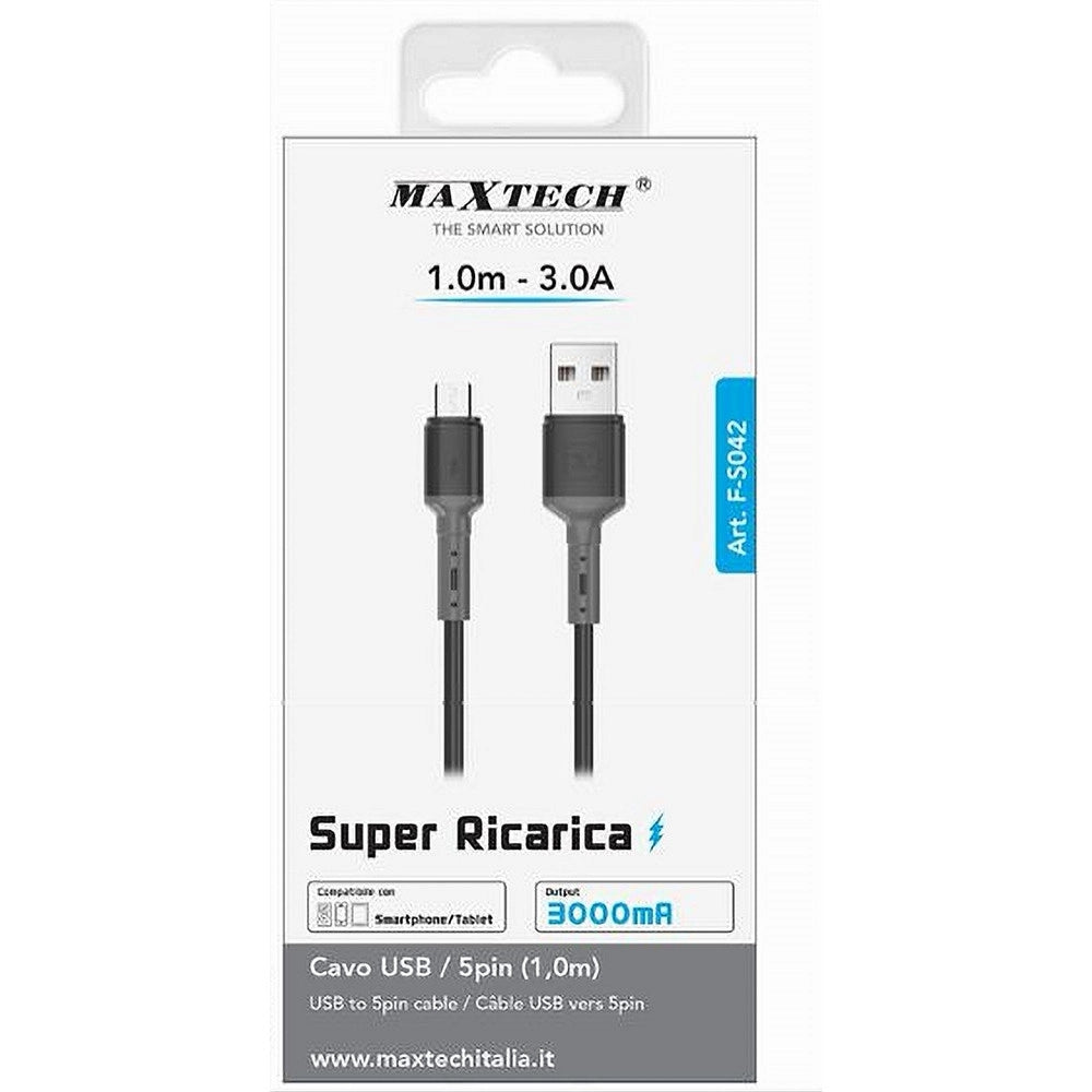Trade Shop - Cavo Usb A Micro Usb 1 Mt 3 A Super Ricarica Dati Per Smartphone Tablet F-s042 -