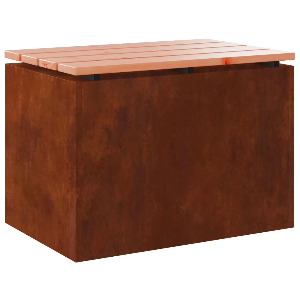 Panchina da giardino Ruggine 60 x 40 x 43 cm acciaio corten