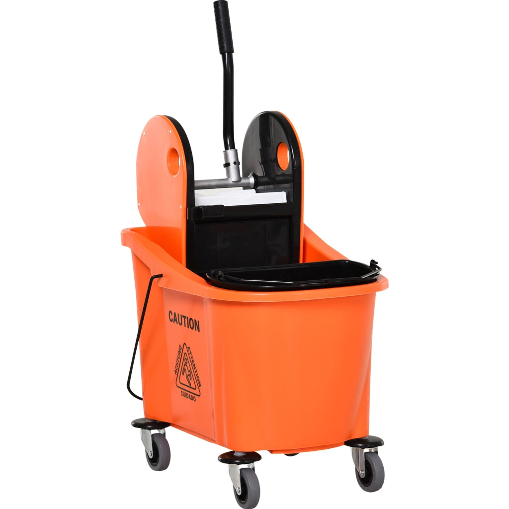 Carrello Pulizia con Strizzatore ¨C Xylo ¨C 36L Arancione 54x41x91,5cm