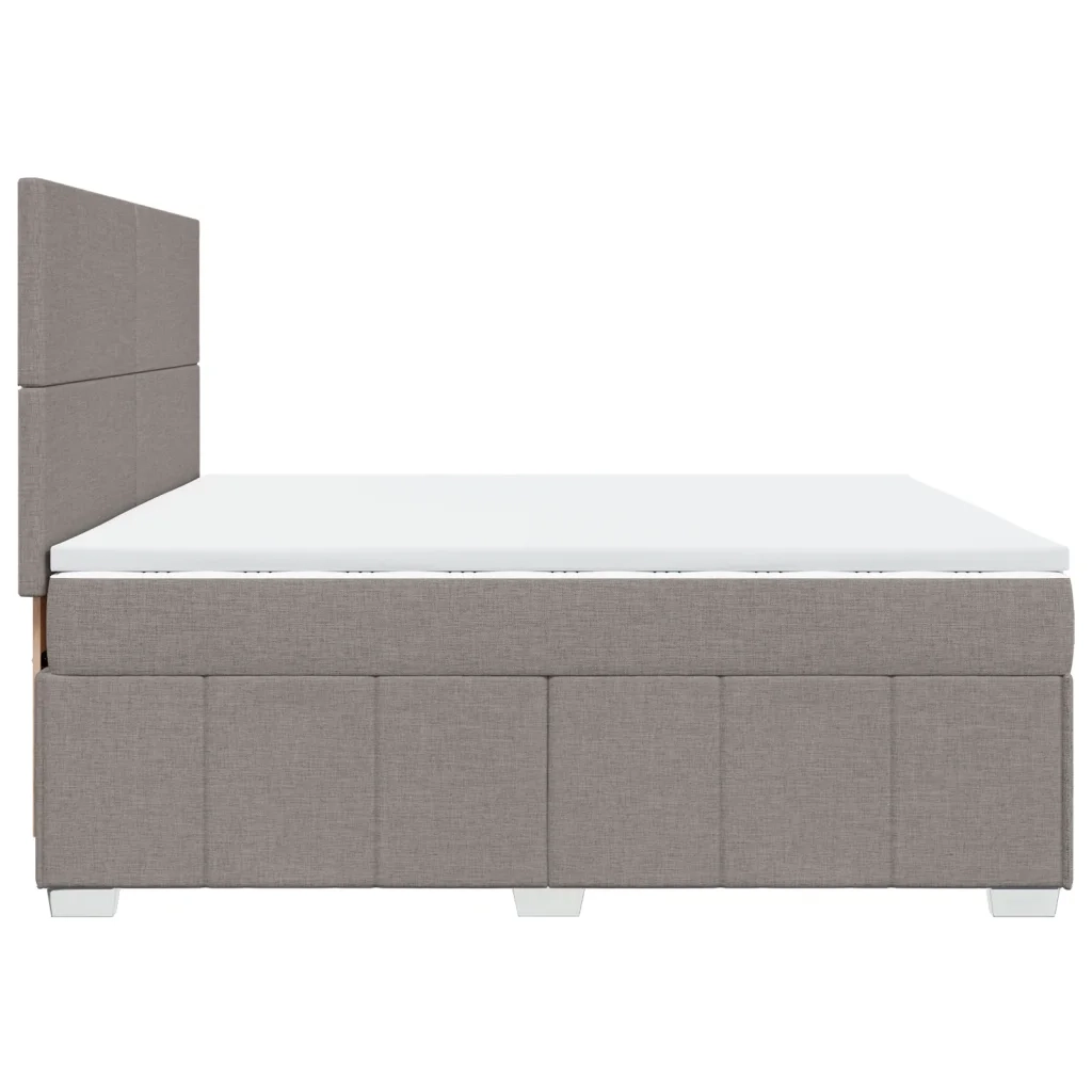 Giroletto a Molle con Materasso Tortora 200x200 cm in Tessuto