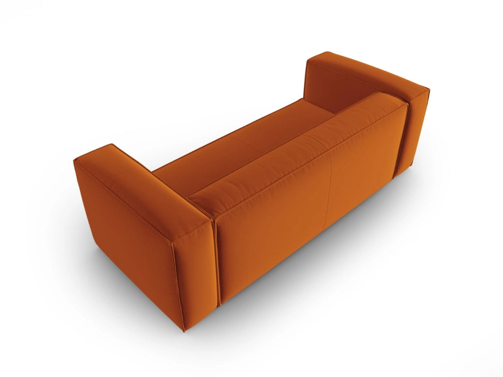 Cosmopolitan Design - Divano "Mackay" 3 posti in velluto terracotta 