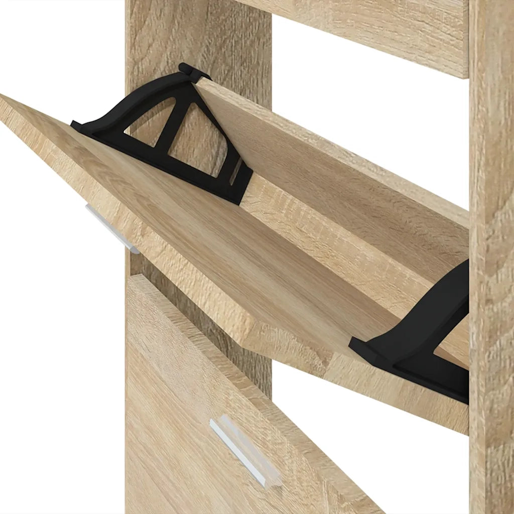 Scarpiera | Mobile per scarpe Rovere 59x17x150 cm in Legno Multistrato