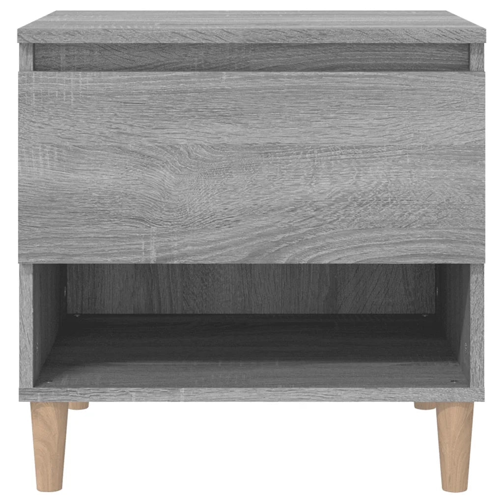 Comodino-Tavolino da notte Grigio Sonoma 50x46x50 cm in Legno Multistrato
