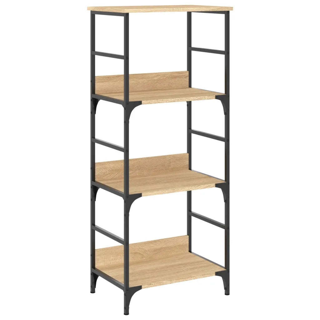 Libreria-Scaffale per Libri-Mobile di Stoccaggio Rovere Sonoma 50x33x117,5 cm in Legno Multistrato