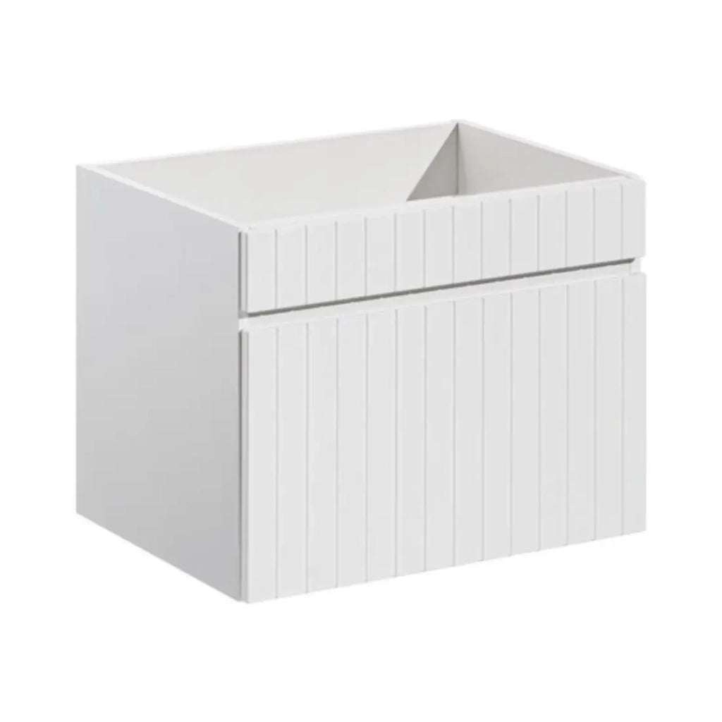 Set ICON bianco: mobile sotto lavabo 60cm + lavabo da incasso in ceramica bianca