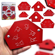 Set di 6 Squadre Magnetiche per Saldatura – Precisione e Durata | Acciaio Inossidabile, Rosso, 1,48 kg