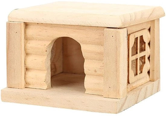 Sistema di tunnel per piccoli animali - Sicuro per hamsters e cavi - Realizzato in legno naturale - Facile da pulire - Adatto per gabbie di piccoli animali