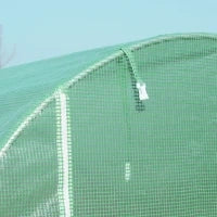 Serra a Tunnel da Giardino 5x2x2 m con 8 Finestre e Porta Avvolgibile, Verde