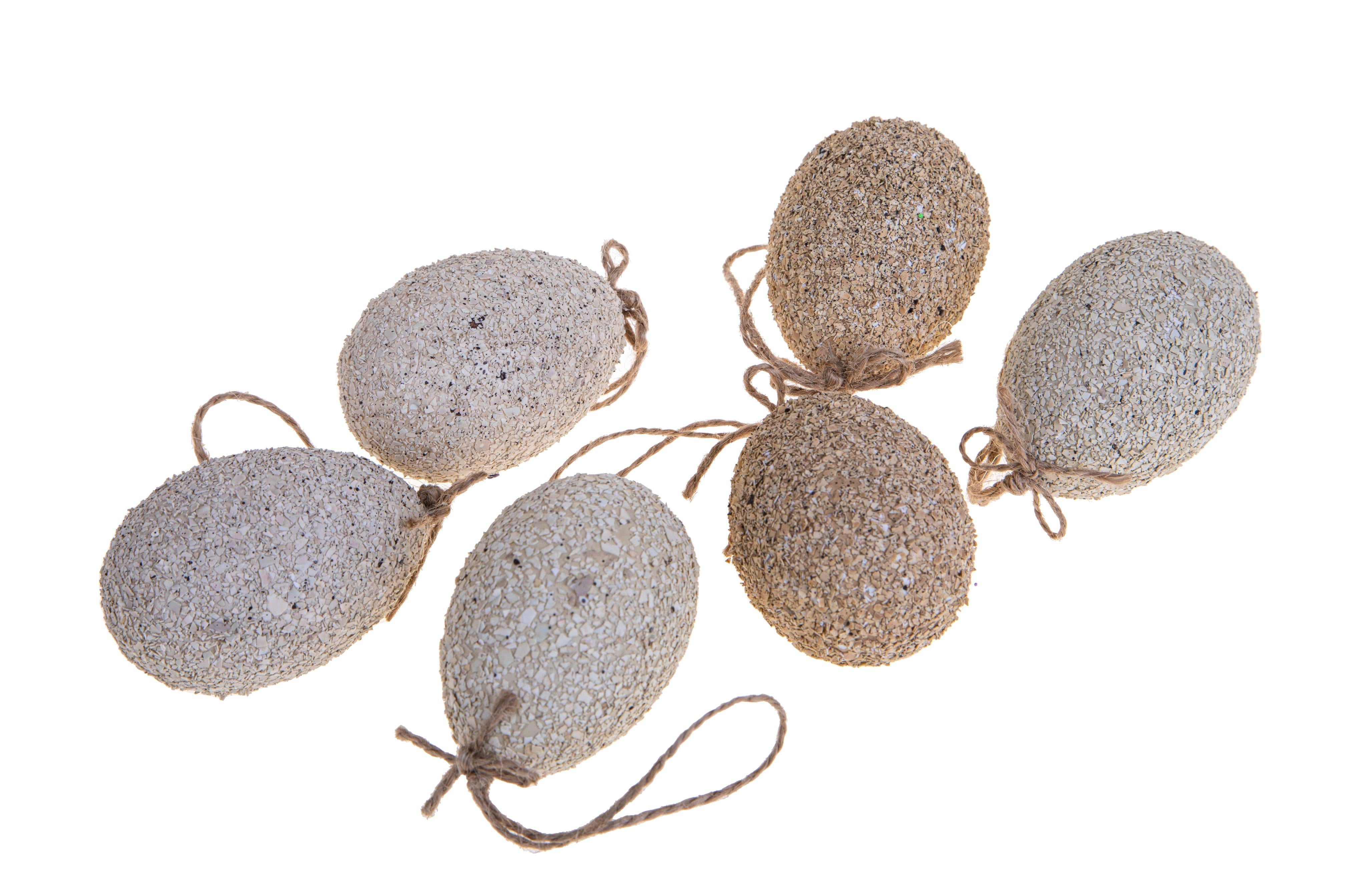 Set 12 Uova Truciolo H 8 cm