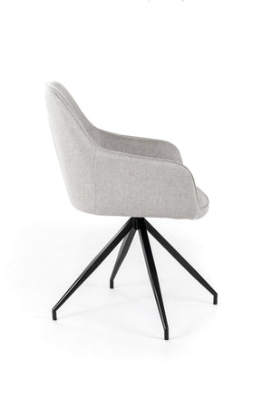 Set 4 Sedie 56x56xH87 cm in Tessuto Gaia Grigio Chiaro