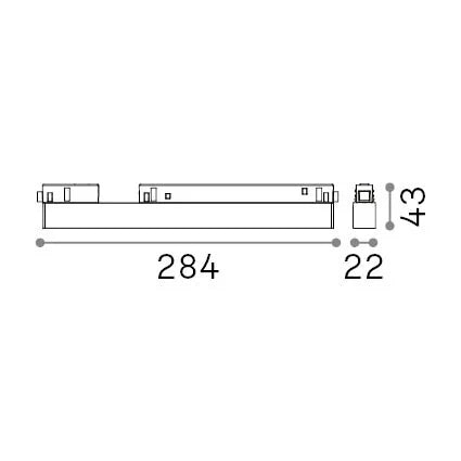 Sistema Lineare Ego 1 Luce Led Integrato Nero 7W 48V Ip20