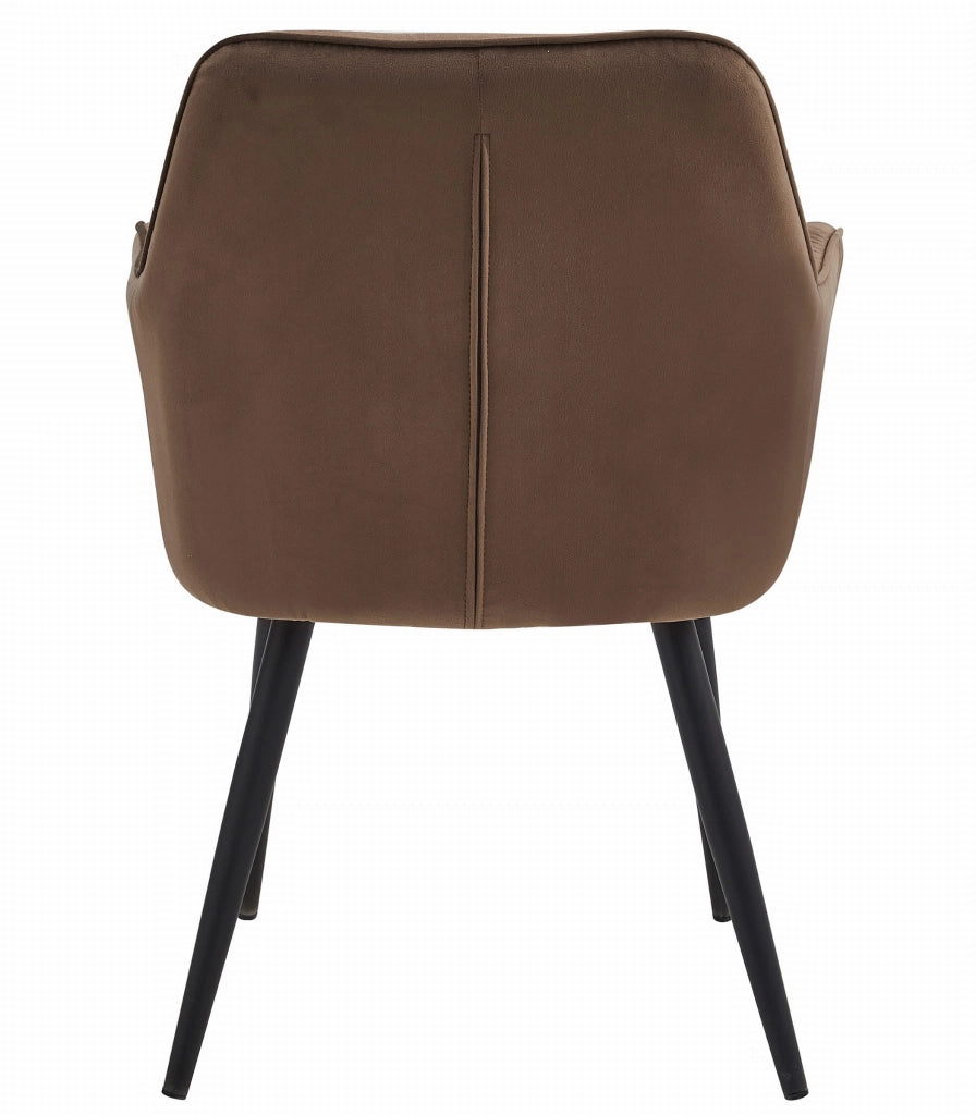 Sedia VALORA LUKK - Elegante velluto marrone per soggiorno, cucina, sala da pranzo