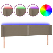 Testiera | Testata a LED Tortora 203x16x78/88 cm in Tessuto