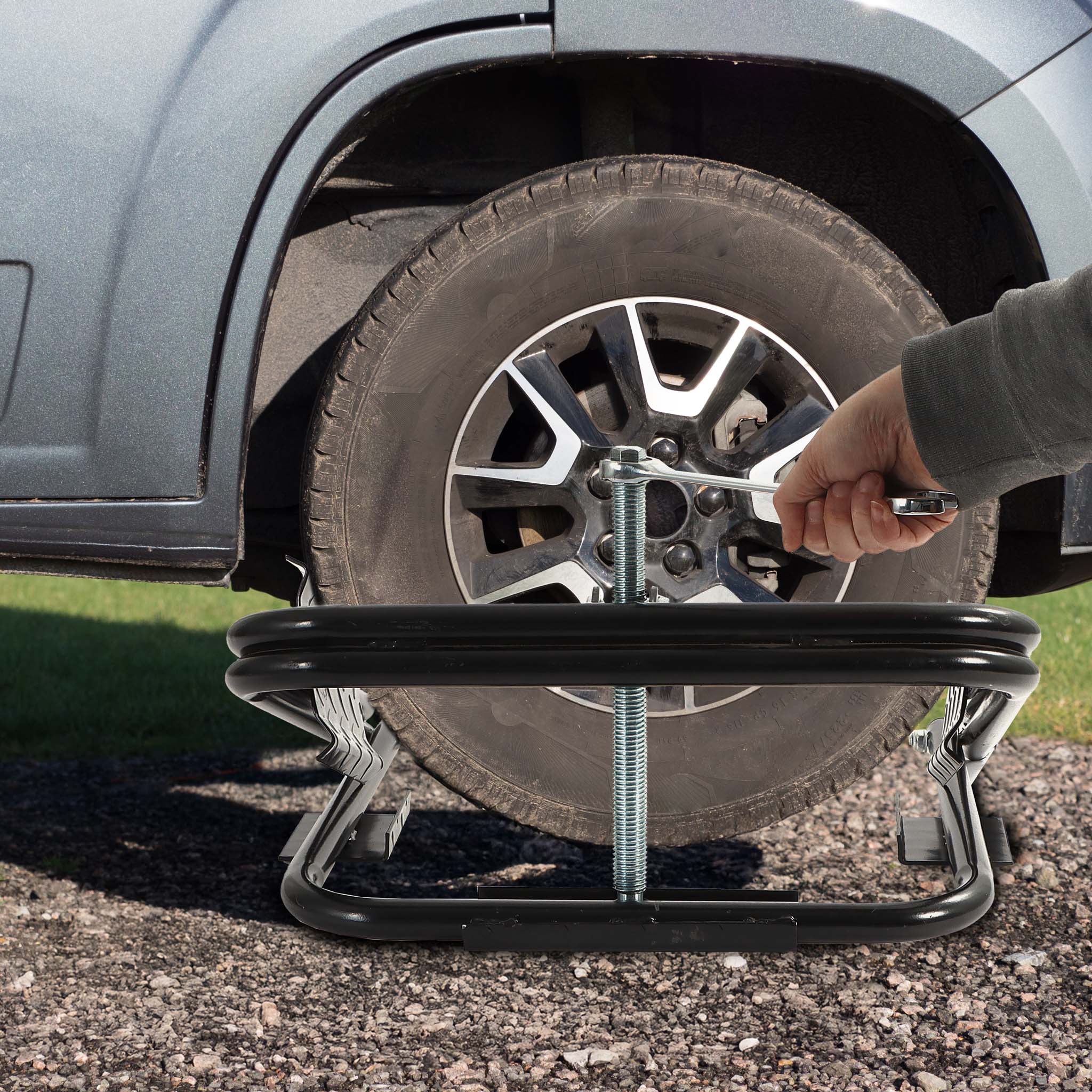 Cric per camper fino a 1360 kg, livellatore per caravan con pneumatici da 13"-15", in acciaio robusto, con chiave di serraggio, stabilizzatore per camper, caravan,motorhome