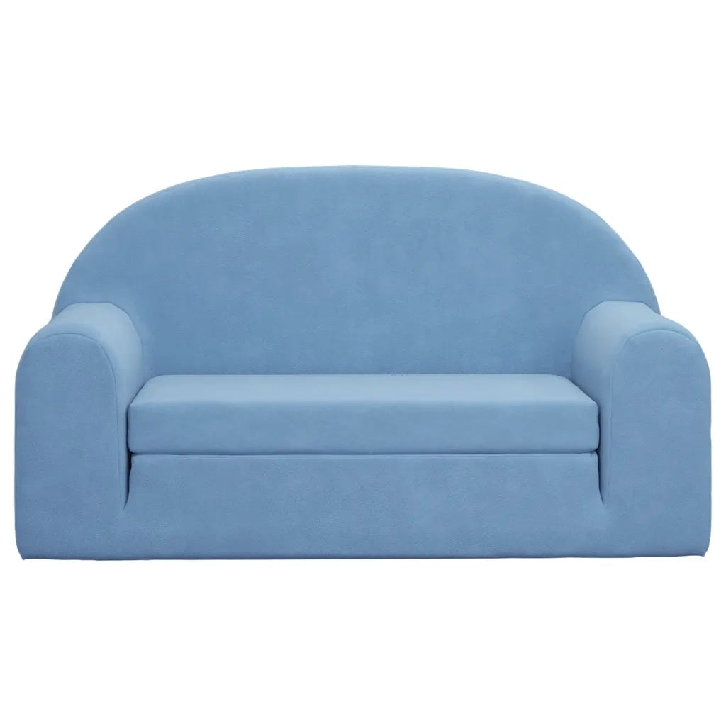 Divano Letto per Bambini a 2 Posti-Sofa Letto-Daybed-Divanetto Blu in Morbido Peluche 629631