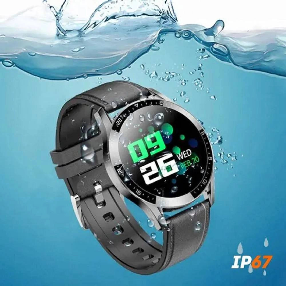 Trade Shop - Smartwatch Orologio Intelligente Bluetooth Cinturino Pelle Smart Sport Fitness Gt05 -