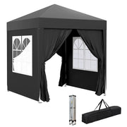 Tendone da giardino pieghevole regolabile in altezza protezione UV ¨C Zephmum ¨C 200x200x200 cm nero