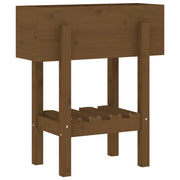 Fioriera | Cassetta per fiori | Vaso da Giardino Ambra 62x30x69 cm Legno Massello di Pino