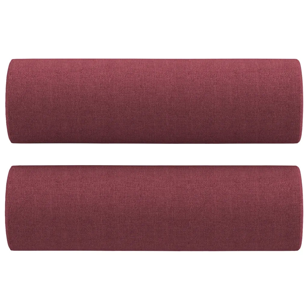Divano a 2 Posti con Cuscini-Sofa 2 Posti con Cuscini Rosso Vino 120 cm in Tessuto 104977