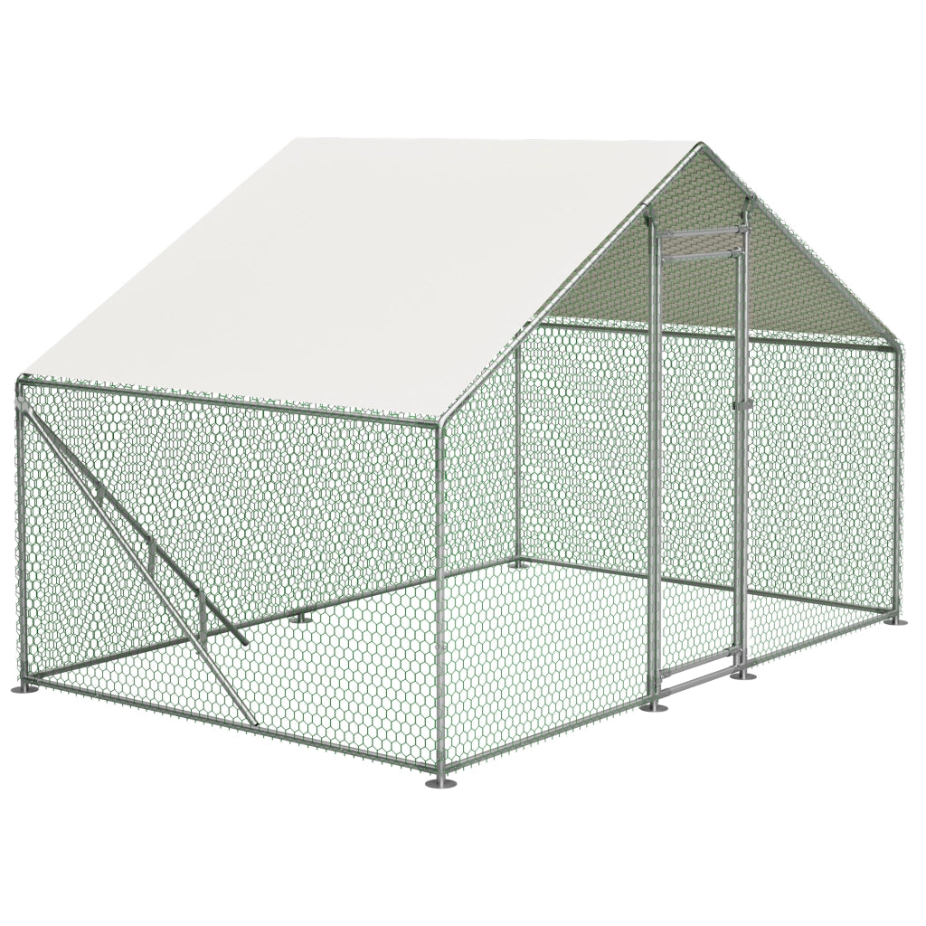 POLLAIO Recinto 3x2 m in metallo Bianco con copertura