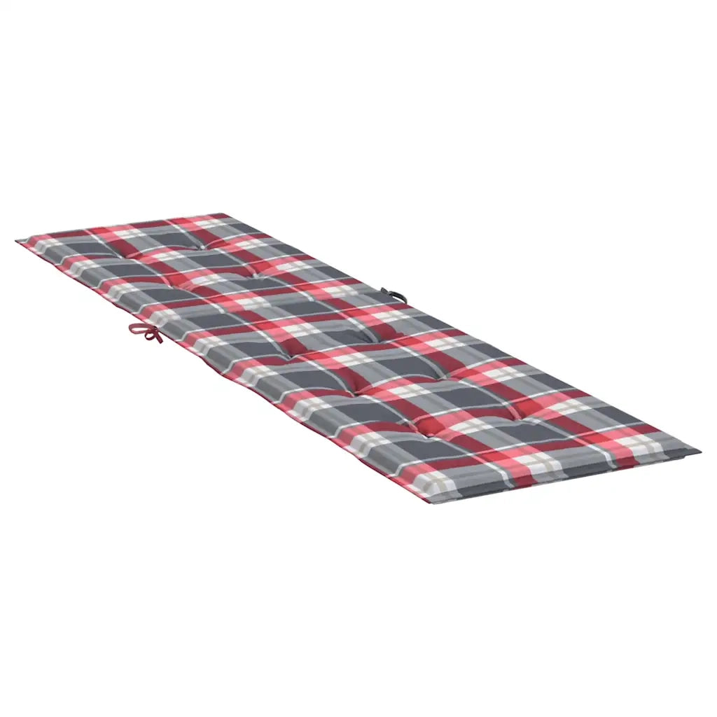 Cuscino per Sdraio Rosso a Quadri (75+105)x50x4 cm 314186