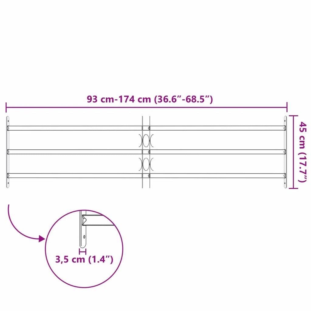 Griglia di Sicurezza per Finestra con 3 Traversine 3 pcs 42031305