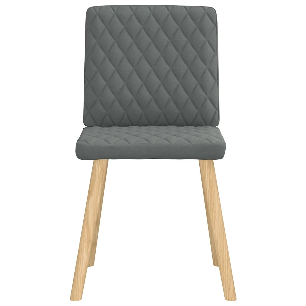 Sedie da Pranzo 4 pz Grigio Scuro in Tessuto 3315222