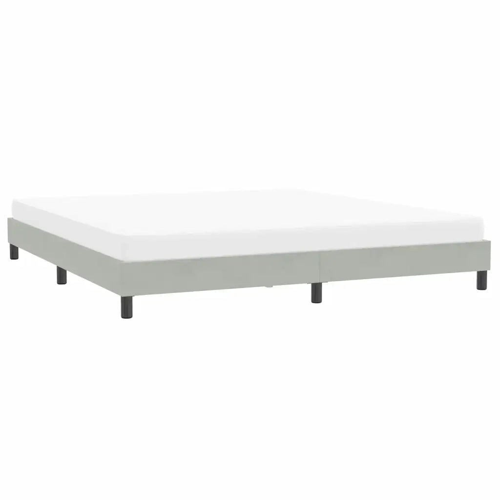 Giroletto senza Materasso Grigio Chiaro 200x220 cm Velluto 4101421