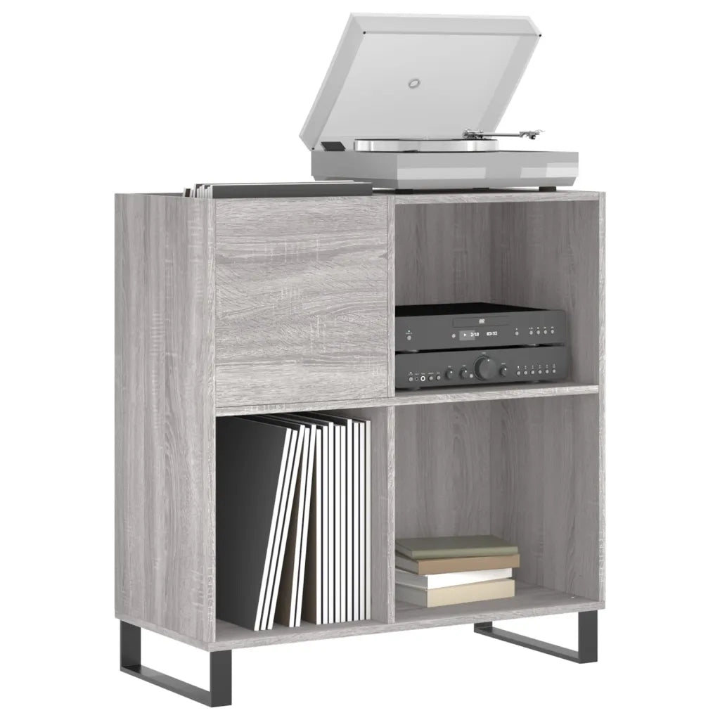 Mobile Porta Dischi Grigio Sonoma 84,5x38x89 Legno Multistratocod mxl 104911