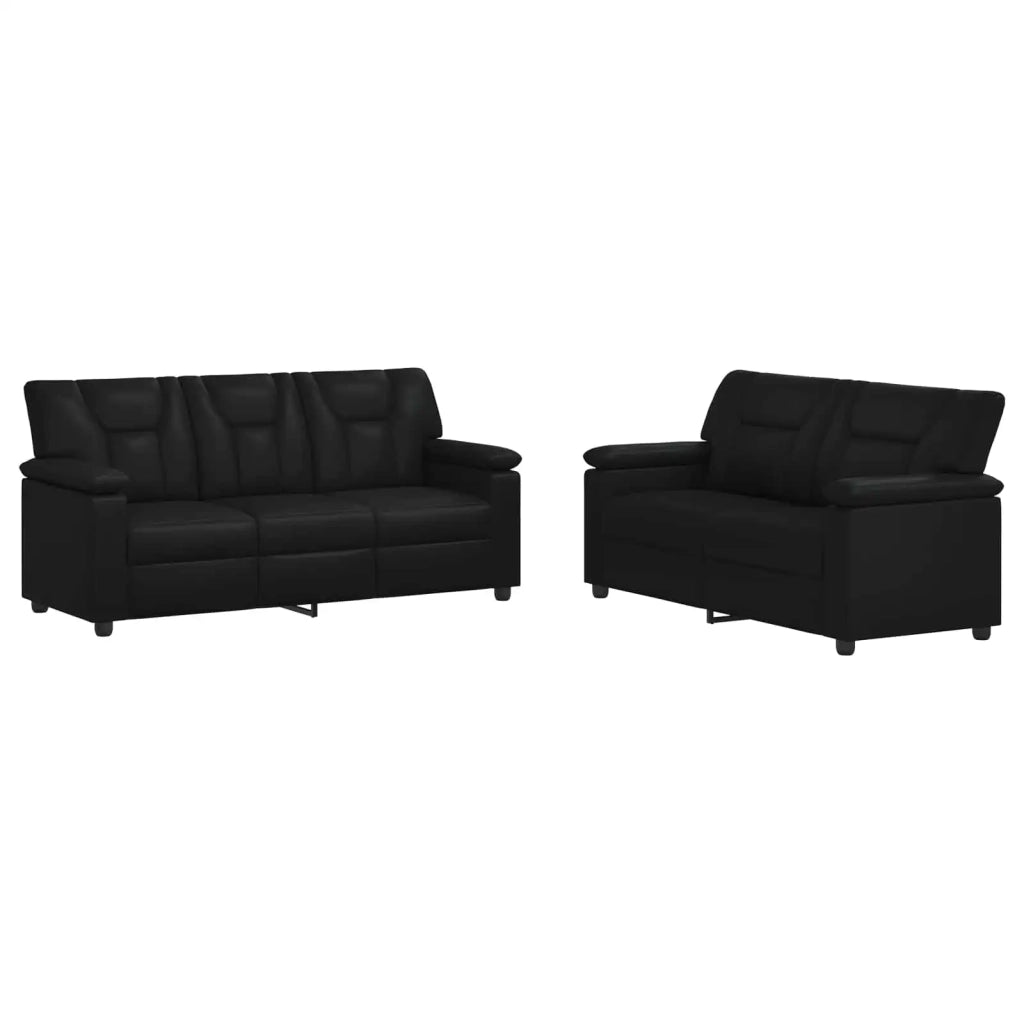 Set di divani 2 pcs Nero Similpelle 3430566